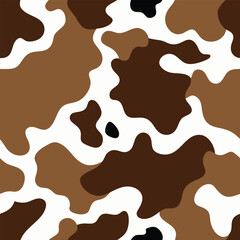 Cow Skin Print Vector Pattern Illustration Background Image , Vector illustration