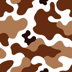 Cow Skin Print Vector Pattern Illustration Background Image , Vector illustration