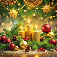 2025 Merry Christmas And Happy New Year background Generative Ai