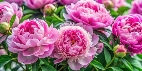 Obraz premium Peony Blossom Close-Up A Delicate Pink Embrace, flowers, peonies, floral