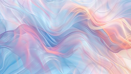 Fototapeta premium Soft pastel swirling patterns create a calming abstract wallpaper, perfect for serene bedroom