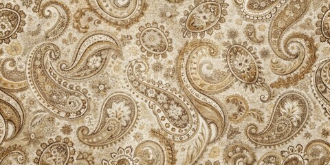 Vintage Paisley Pattern on Beige Background, Seamless, Ornate, Wallpaper , vintage, paisley, pattern
