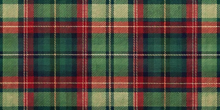 Vintage Green Red Plaid Fabric Texture, seamless pattern, tartan, plaid pattern, christmas pattern