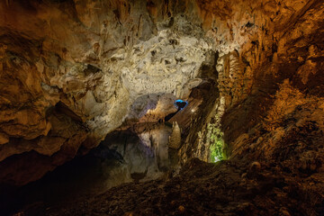 Vrelo cave inside view in Matka Canyon near Skopje town North Macedonia