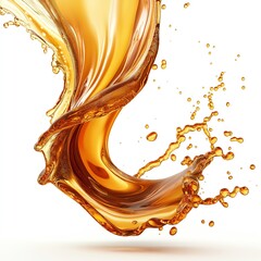 Fototapeta premium beer spiral splash, isolated on a white background, 3D rendering.