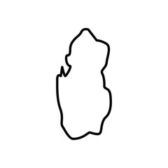 Qatar map icon. Qatar outline map. Simple icon design. Vector illustration