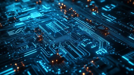 Obraz premium Abstract Technology Circuit Board Background.