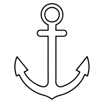 recommend clip art: Nautical Anchor Line Art Vector Silhouette Design.