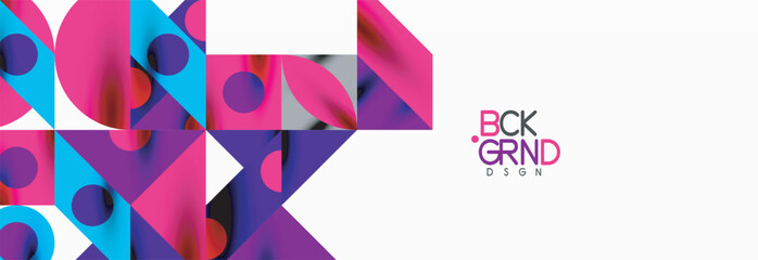 Fototapeta premium Trendy triangles lines, round elements and circles. Vector Illustration For Wallpaper, Banner, Background, Card, Book Illustration, landing page