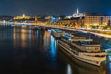 Fototapeta premium The Danube River in Budapest, the capital of Hungary