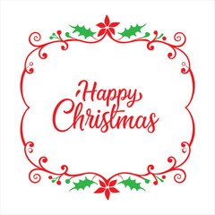 Happy Christmas Border Design Vector Art.