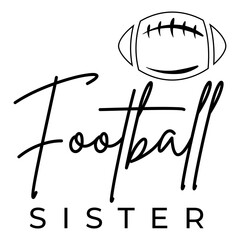 Football Sister Clipart Vector SVG Icon Design for T-Shirts, Cricut Machines, and Stencils