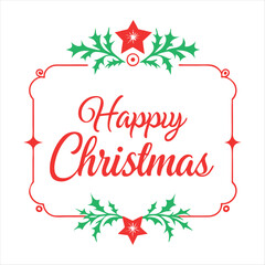 Happy Christmas Border Design Vector Art.