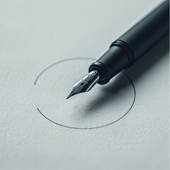 Fototapeta premium Fountain Pen Drawing A Perfect Circle
