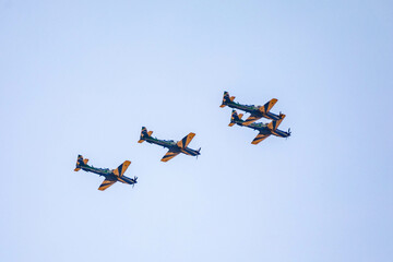 Traditional Brazilian Smoke Squadron, consisting of 3 Super Tucano A-29 Turboprop aircraft