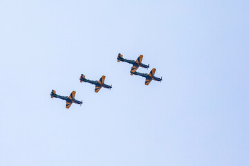 Traditional Brazilian Smoke Squadron, consisting of 3 Super Tucano A-29 Turboprop aircraft