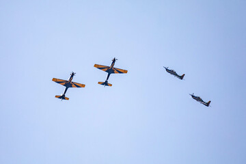 Traditional Brazilian Smoke Squadron, consisting of 3 Super Tucano A-29 Turboprop aircraft