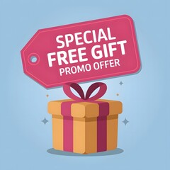 3d gift box with sale vouchers. Shopping referral program great discount sale background. 3D holiday surprise bonus offer vector illustration