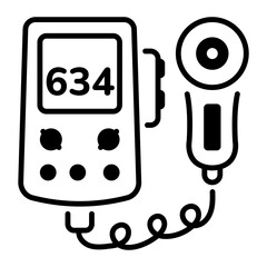 Light meter icon designed in outline style  