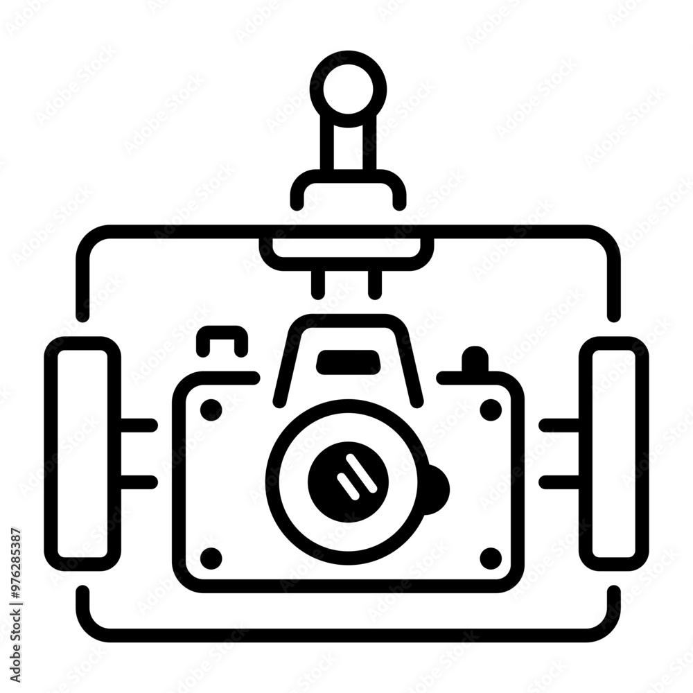 Canvas Prints camera rig icon in line style