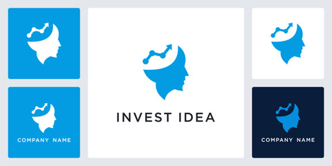 Vector of invest idea icon and logo design template