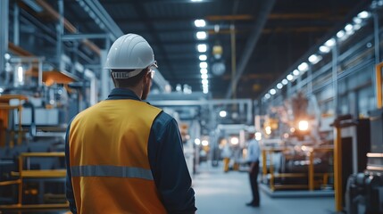 The production line of the car factory is located in an industrial park, with modern equipment and workers toiling inside