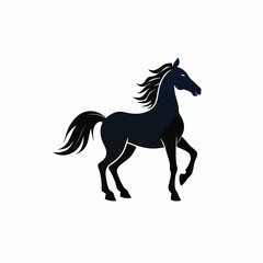 Obraz premium horse silhouette hind legs, silhouette vector art illustration clipart 