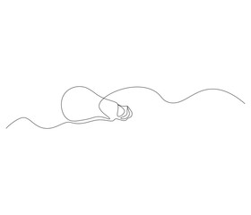 Light bulb continuous line vector illustration with editable stroke. Single line art of light bulb for business idea, brainstorm or electricity concept