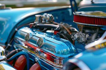 Fototapeta premium Automobile cooling systems demystified focusing on the key parts that ensure engine performance and longevity