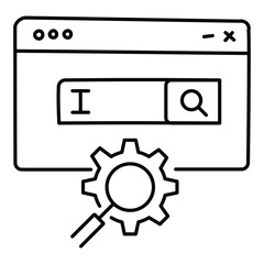 Search Bar Icon Design. Representing User Interface. Website. Navigation. Search. Vector icon.