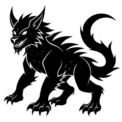 black and white dragon