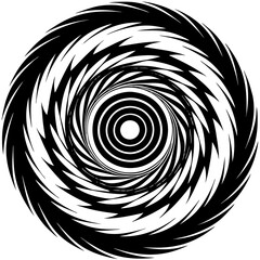 black and white swirl