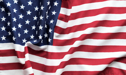 Obraz premium Rippled American flag
