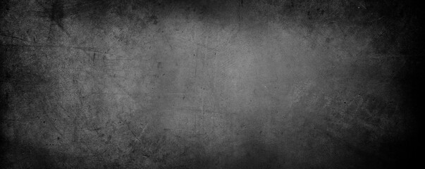 Grey grunge textured concrete wall background. Dark edges