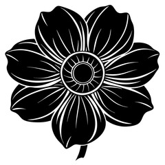 black and white flowers