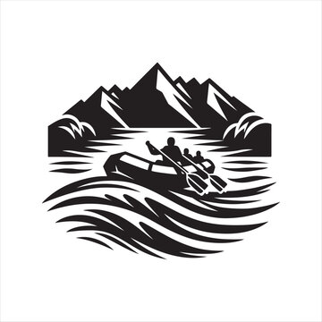 recommend clip art: High-Quality Whitewater Raft Silhouettes - Vector Graphics for Designers