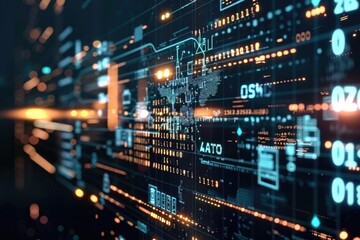 A digital display showing numerous numerical values