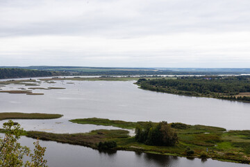 a beautiful backwater on the Chusovaya River, a historical place where Yermak's campaign began