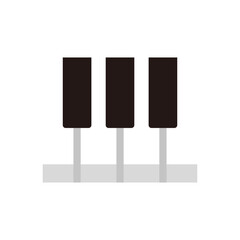 Piano keyboard icon. Music, instrument, classical, leisure concepts. Flat vector design isolated illustration.