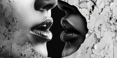 Two people looking into each other's eyes, with a romantic and intimate atmosphere