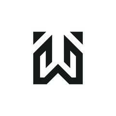 Letter w with modern creative and simple design idea