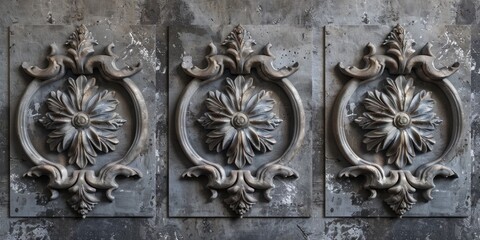 Three plaques on a wall with detailed information