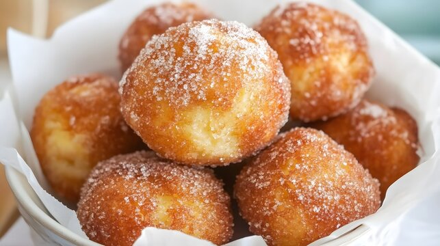 Apple fritters with cinnamon sugar