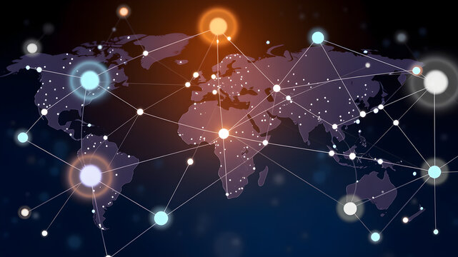 World map concept background. Modern Global map creative concept. AI generated image, ai