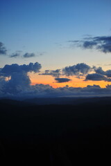 sunset over the mountains