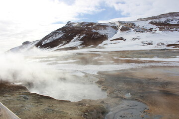 Geothermal hot springs in iceland