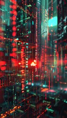 Fototapeta premium Futuristic stock market evolution dynamic financial scene with glowing price indicators