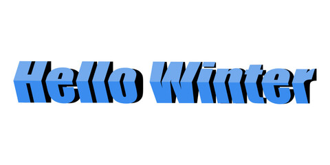 Hello Winter 3d Text Effect