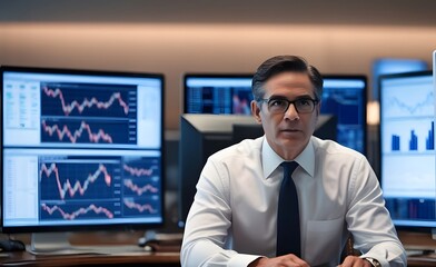 A financial analyst analyzing financial data, perfect for business