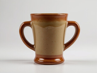 A vintage diner-style ceramic mug with a thick handle, centered on a white background.